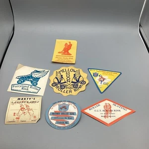 (7) Vintage Used Roller Skating Sticker Lot - Picture 1 of 7