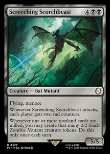 NM-Mint, English MTG Foil Screeching Scorchbeast - Surge Foil Fallout Magic the - Picture 1 of 1
