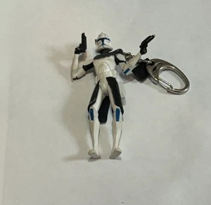 2008 Basic Fun Star Wars Clone Wars Captain Rex Action Figure Keychain OOB RARE - Picture 1 of 2