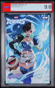 2025 Marvel Rivals #1 Godtail Luna & Jeff Cover Variant PSA 9.6 LE 1000 w/ CoA - Picture 1 of 3