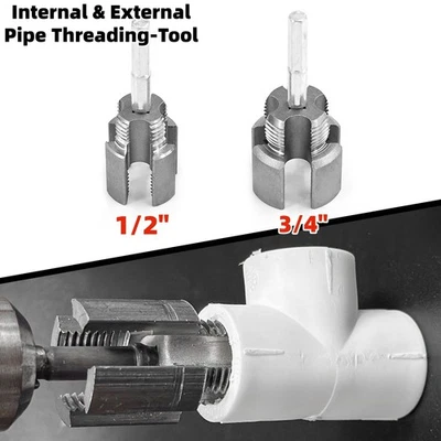 Integrated Internal & External Pipe Threading-Tool, PVC Pipe Threader Kit