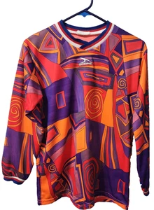 Score Soccer Jersey Youth Size Large Purple Orange Red Pink Long Sleeve YL - Picture 1 of 8