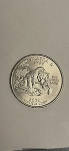 2008 P Alaska Quarter Dollar Bear Claw Error And Multiple Additional Errors Coin - Picture 1 of 23