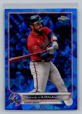 2022 Topps Chrome Sapphire Edition Travis d'Arnaud #4 - Image 1 of 2