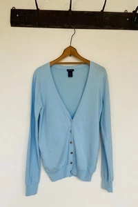 GANT Light Blue Cotton Blend Knit Cardigan Ladies SZ L Suit 10 - 12 Great Cond - Picture 1 of 9