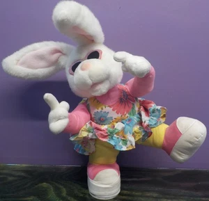 Rare T L Toys Rapper Rabbit Sings Dances Plush Toy Wiggles - Picture 1 of 12