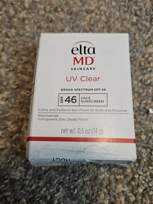 Protector solar facial transparente EltaMD UV FPS 46, protector solar sin aceite con óxido de zinc 0,5 oz Foto 1 de 4