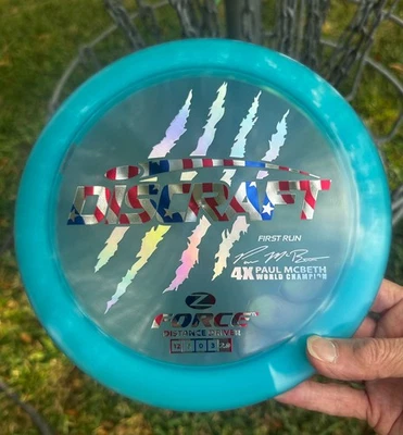 New Discraft First Run 4x Claw Paul McBeth Z Force 173g-174g Flag stamp Logo - Image 1 of 4