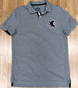 EXPRESS REGULAR FIT 100% COTTON PIQUE KNIT SHIRT GRAY & BLACK Sz LARGE, L - Picture 1 of 4