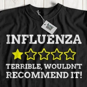 Unisex lustiges Influenza-T-Shirt Krankheit Geschenke Grippe T-Shirt armer Mann - Bild 1 von 9