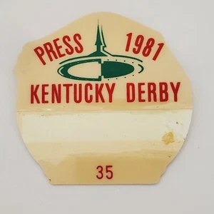 1981 Kentucky Derby PRESS BADGE - Pleasant Colony - Picture 1 of 2