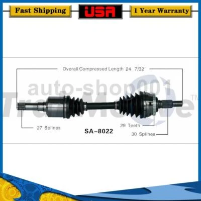 Junta de eje CV delantera derecha para Saab 9-5 AWD 3,0 L 2010 2009 2008 2007 2006 Foto 1 de 2