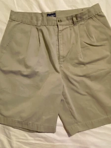 Puritan Chino Shorts Mens 32 Tan Khaki Button Back Pockets Casual Golf FLAW** - Picture 1 of 6