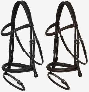 LeMieux Arika Flash Bridle Soft Padded Anatomical Comfort Monocrown Black/Brown - Picture 1 of 7