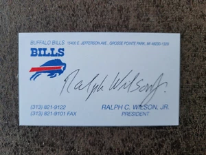 Ralph Wilson Jr. Signed Business Card - Buffalo Bills - Autographed! - Picture 1 of 2
