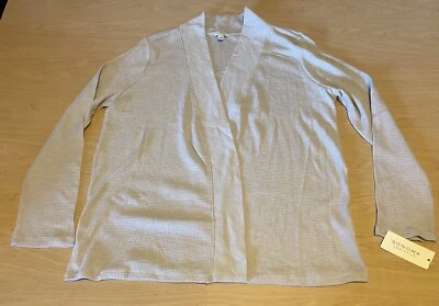 Cardigã Feminino Sonoma Life + Estilo Bege Kohl’s Frente Aberta M Novo com etiquetas - Imagem 1 de 4