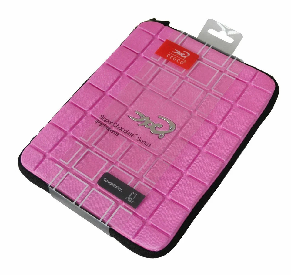 Croco Eva Protection Carry Case Cover/Sleeve for iPad 1 2 3 4 - Pink