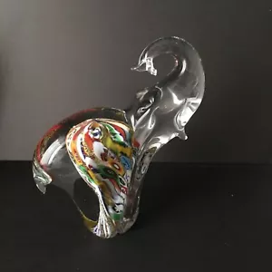 Statuina Elefante in Vetro di Murano Millefiori Italiana Fratelli Toso Polvere Oro 24Kt - Foto 1 di 19