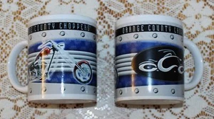 Juego de 2 tazas de café Orange County Choppers 2005 12 onzas motociclista OCC - Imagen 1 de 3
