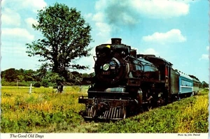 Old Time Steam Locomotive No. 127, Cadillac and Lake City Railway Postcard c1970 - Picture 1 of 2