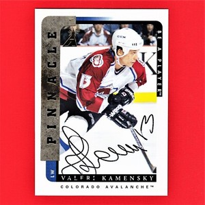 Valeri Kamensky 1996 Pinnacle Be A Player Autographs Card 33 A9