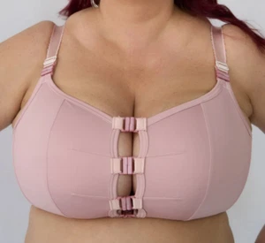 EWA MICHALAK Top FB Kliklak Sleep Bra 95F (EU/DE Size 95G) UK 42F Handmade Pink - Picture 1 of 7