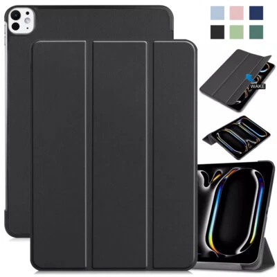 For iPad Air 11" 13"/Pro 11" 13" 2024 PU Leather Smart Case Magnetic Stand Cover - Image 1 of 4