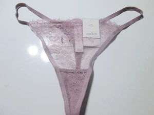 Nuevo con etiquetas Auden Mujer Talla S Panty Rosa Tanga Encaje Floral Íntimo - Imagen 1 de 5