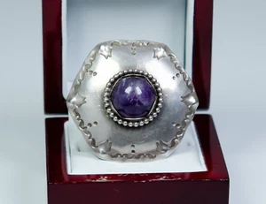 800 Argento - Antico Stile Liberty Spilla - Ametista - A.Kahlbrandt, Hamburg - Imagen 1 de 7