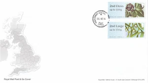 PRE-RELEASE Flora Winter Greenery 2nd + Large GB FDC Stevenage 2014 (18786) - Picture 1 of 1