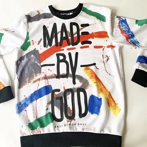RARE NWT Bass By RON BASS Mens XS Streetwear Made By God Sweatshirt Retro - Picture 1 of 10
