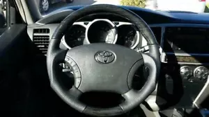 MIT Toyota 4RUNNER 2003-2009 BLACK Wood genuine leather steering wheel-SPORTS - Foto 1 di 7