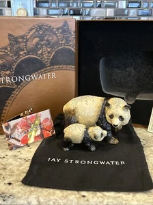 JAY STRONGWATER BAI YUN & SU LIN PANDA MADRE Y CACHORRO - Firmado Sin usar, en caja / Bolso / Caja - Imagen 1 de 10