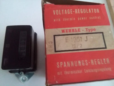 Ferrari 330 GT 275 GTB GTS NOS VOLTAGE REGULATOR WEHRLE E 1051 J TRANSISTOR TYPE - Image 1 of 4