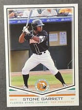 2017 Stone Garrett Minor League Rookie Card RC Marlins Top Prospect 