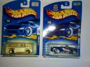 HotWheels 2000 weiß '56 Ford Panel Truck #171 Menge 2 Dodge Sidewinder #210-02 - Bild 1 von 12