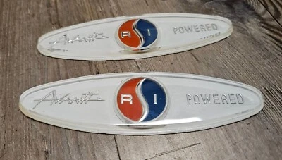 1963 1964 Studebaker Super Lark Avanti Powered Fender R 1 Emblem Inserts OEM - Image 1 of 4