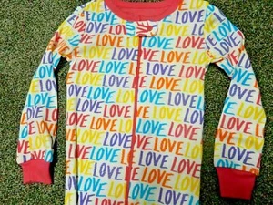NWT {3 Sizes} The Children's Place RAINBOW LOVE WORD Snug Footed Sleeper Pajamas - Picture 1 of 2
