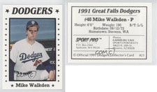 1991 Sport Pro Great Falls Dodgers Mike Walkden #23