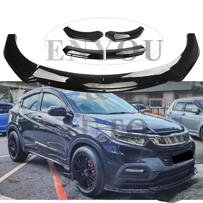 For Honda HR-V 2016-2024 Black Front Bumper Lip Spoiler Splitter Body Kit Foto 1 de 4