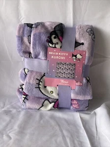 Primark Hello Kitty Kuromi Throw Blanket Soft Fleece BNWT 120x150cm - Picture 1 of 5