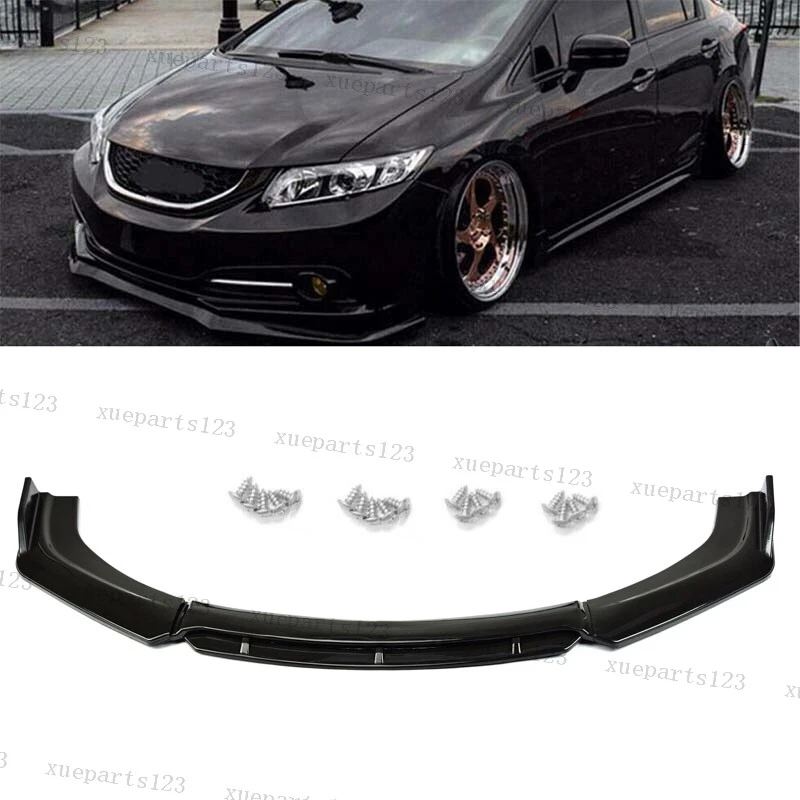 For Honda Accord Civic Sedan 9 10 11th Front Bumper Lip Splitters Lower Spoiler Foto 1 de 4
