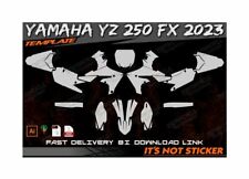 YAMAHA YZ 250 FX 2023 template 1/1 real scale EPS-PDF-CDR format