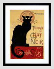 85691 Black Cat Chat Noir Rodolphe Salis Paris France Wall Print Poster Uk