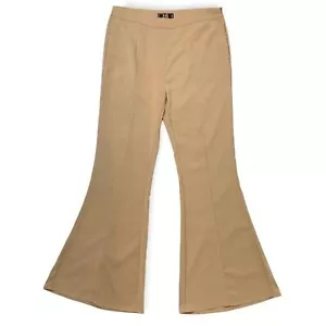NWT L & B Wide Leg Bell Bottom Slacks Side Zipper Lightweight pockets Y2K XL - Picture 1 of 12