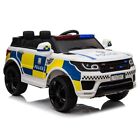 LEADZM Dual Drive 12V 7Ah Kids Ride On Police Car  2.4G Electric Control White