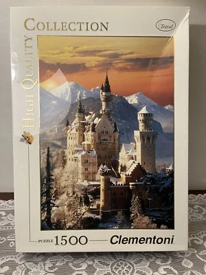 Clementoni Jigsaw Puzzle 1500 Pieces  “Neuschwanstein Castle” Made In Italy - Image 1 of 4