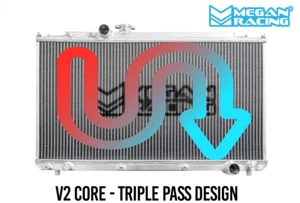 Megan Performance Aluminum "Triple Pass" Radiator w/Cap Fits 00-05 IS300 V2 - Picture 1 of 5