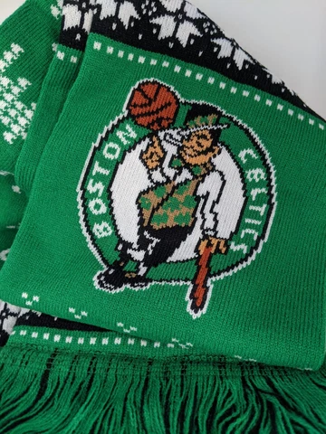 NBA BOSTON CELTICS BASKETBALL Ugly Sweater SCARF 2018 Lucky Leprechaun Crate New Cover