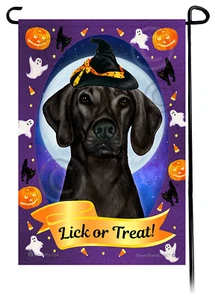 Halloween Garden Flag - Black Plott Hound - Imagen 1 de 1